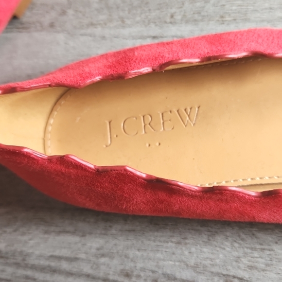 J.CREW RED SUEDE FLAT SHOES WOMENS SIZE 6 100% LEATHER UPPER  NEW WITHOUT BOX - Picture 6 of 11